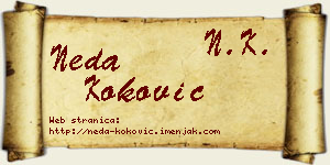 Neda Koković vizit kartica